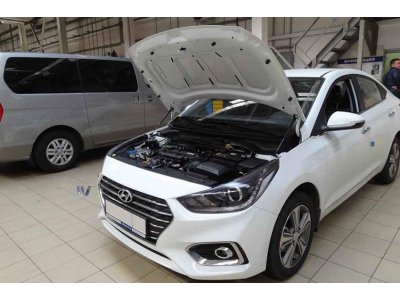 Упоры амортизаторы капота Hyundai Solaris 2 2017-