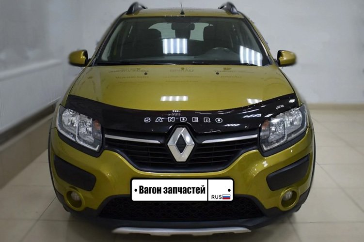 Дефлектор на капот (мухобойка) Renault Sandero Stepway 2